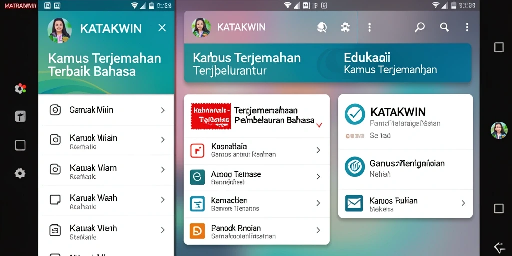 Antarmuka aplikasi KATAKWIN yang intuitif dan fungsional.