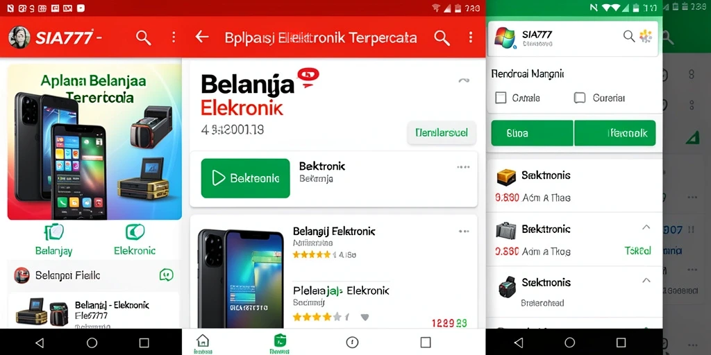 Tampilan antarmuka SIA777 yang sederhana dan menarik bagi pengguna.